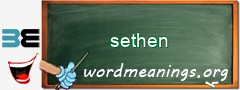 WordMeaning blackboard for sethen